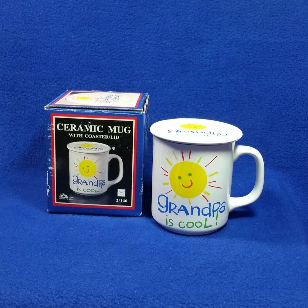 Giftco "My Grandpa Is Cool" Mug and Coaster Set Pre-Owned In Box